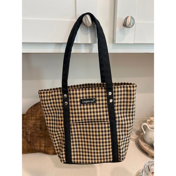 Longaberger homestead bag in black & beige - Picture 1 of 3